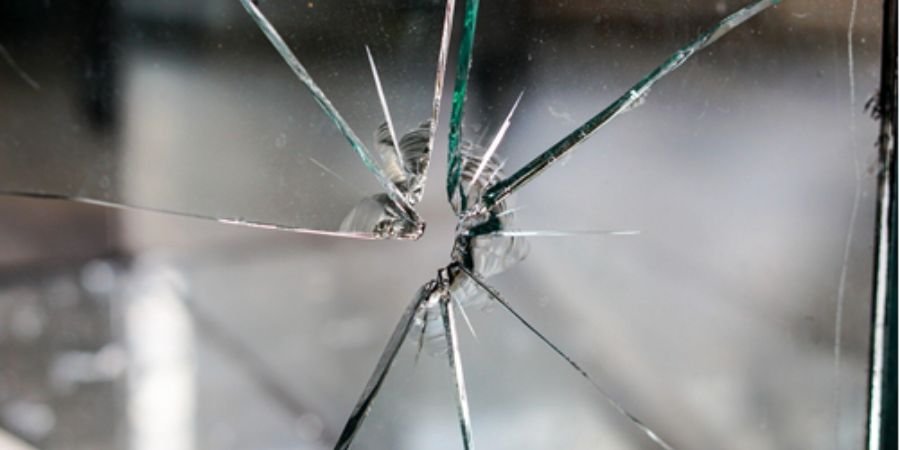 broken glass window